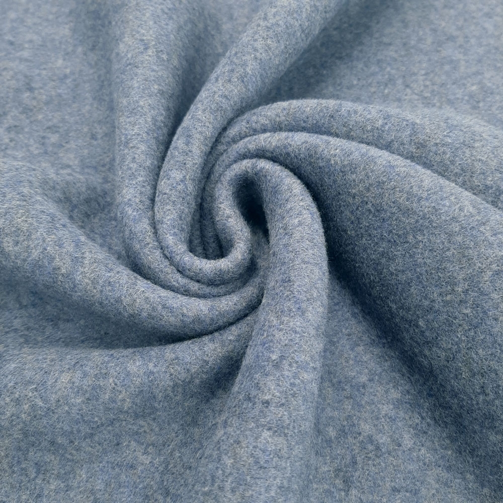 Organic Cotton Fleece - högkvalitativ bomullsfleece - ekologisk bomull - Blå melange