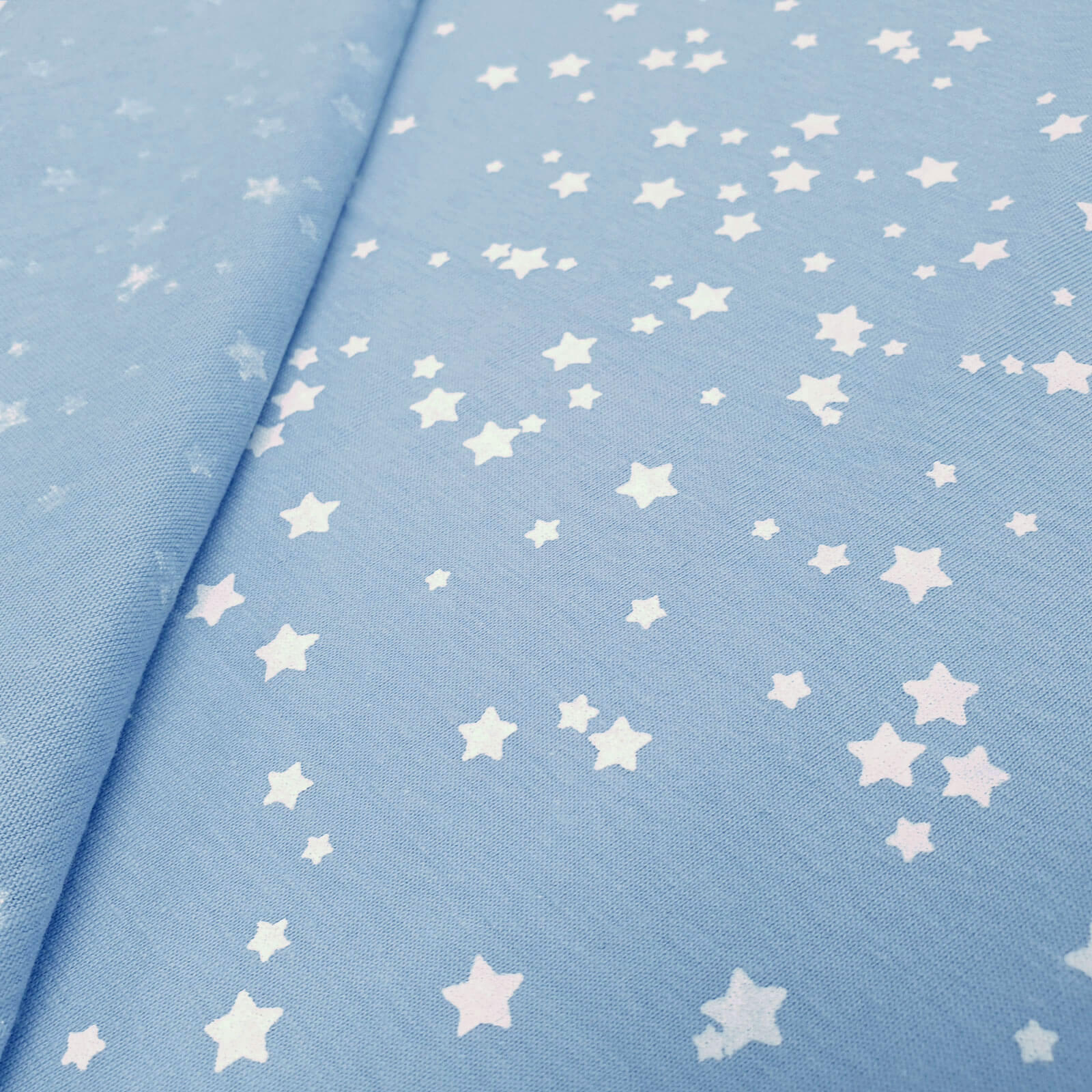 Felo - Bomullsjersey med stjärnor - Ljusblå