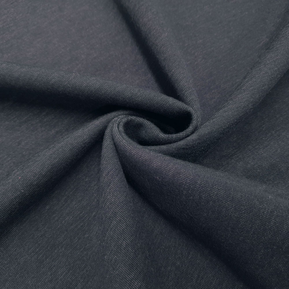 Florean - Merino Double Face Jersey - Oversized 167cm - Grå melange / mörkblå