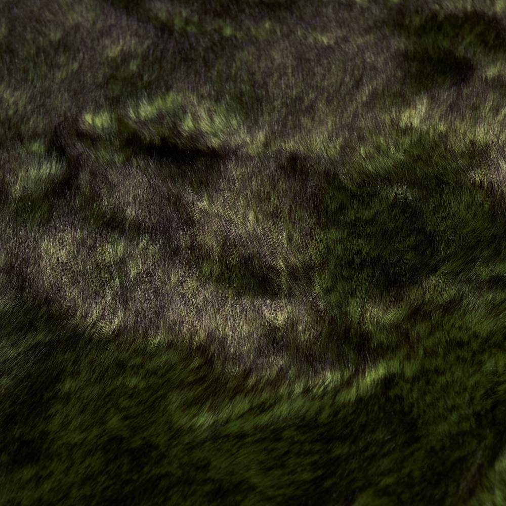 Forest Wolf vävpäls (mörkgrön/beige-brun) 10cm steg