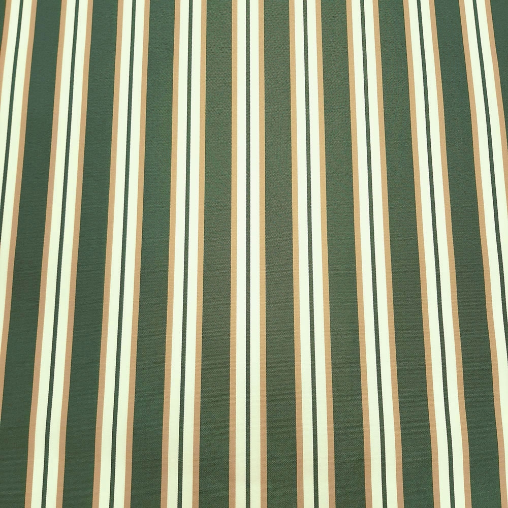 Camping - Stripefärgat tyg - UPF 50 - Mörkgrön