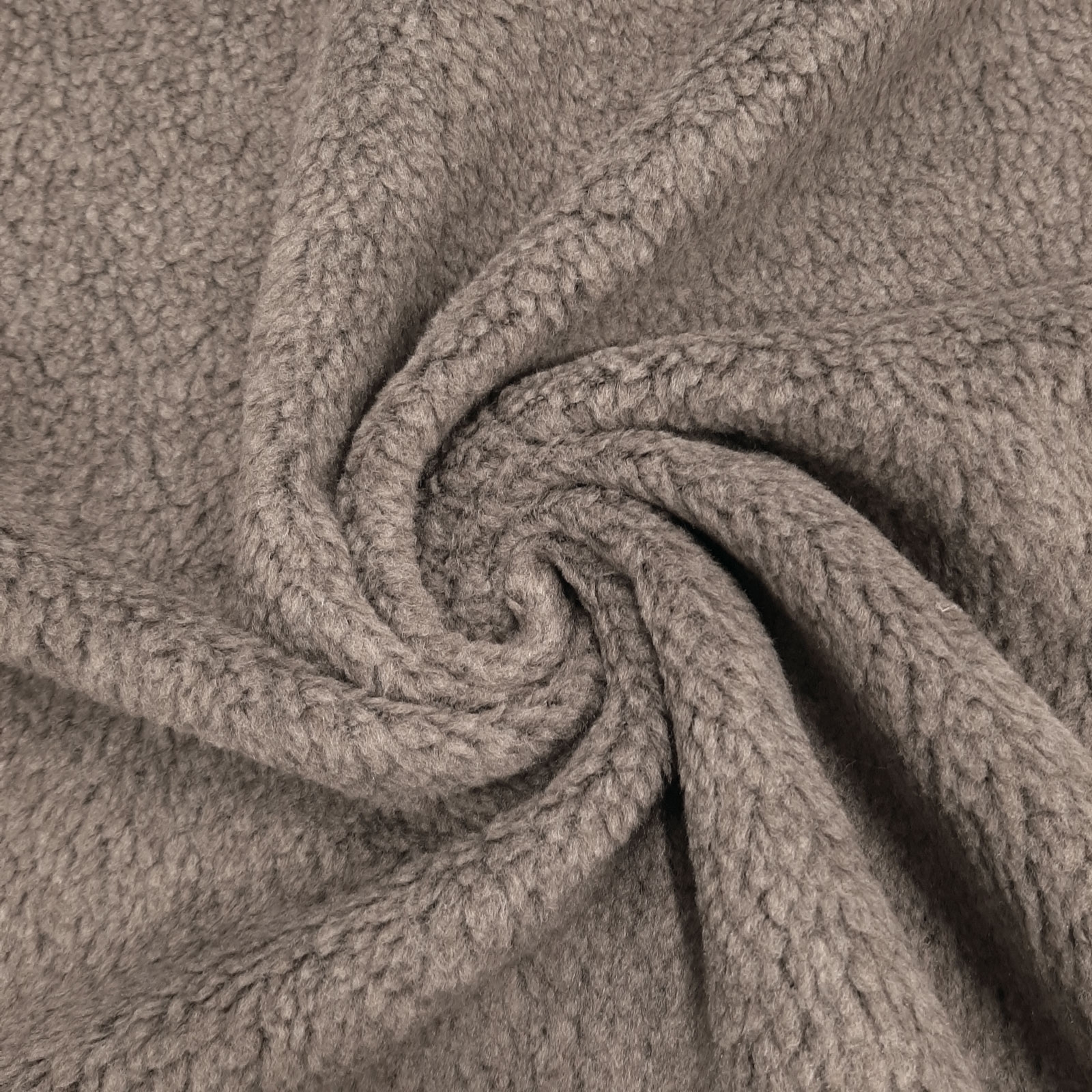 Addy - Thermo Wool Double Fabric Lambskin / Stickad - Taupe